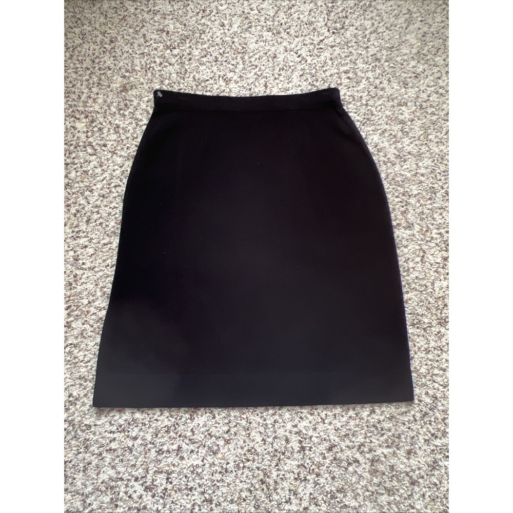 Exclusively Misook Knit Pencil Skirt Womens M Black Acrylic Short‎ Elastic Waist